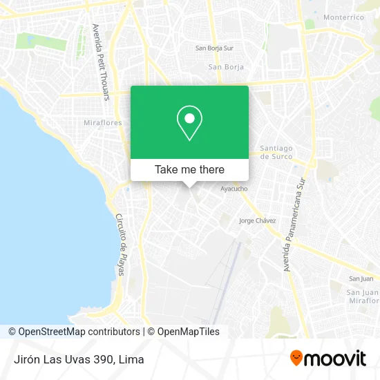 Mapa de Jirón Las Uvas 390