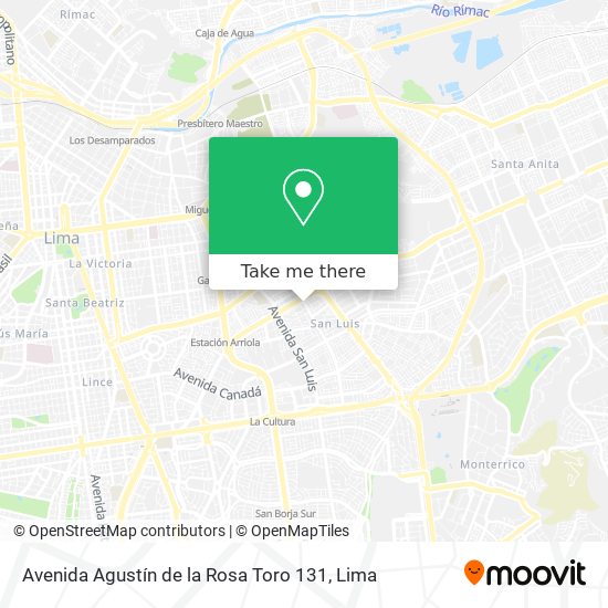 Mapa de Avenida Agustín de la Rosa Toro 131