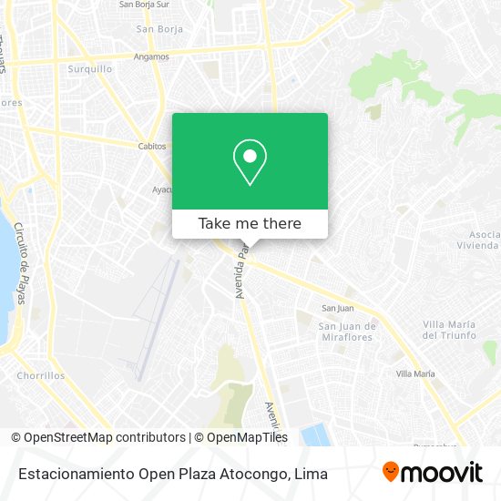 Estacionamiento Open Plaza Atocongo map