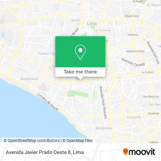 Avenida Javier Prado Oeste 8 map