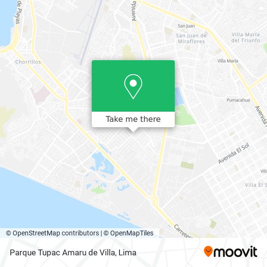 Parque Tupac Amaru de Villa map