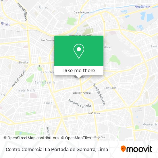 Mapa de Centro Comercial La Portada de Gamarra