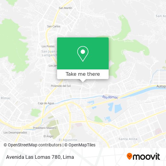 Avenida Las Lomas 780 map