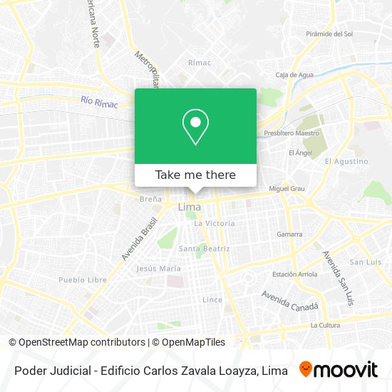 Poder Judicial - Edificio Carlos Zavala Loayza map