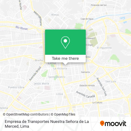 Empresa de Transportes Nuestra Señora de La Merced map