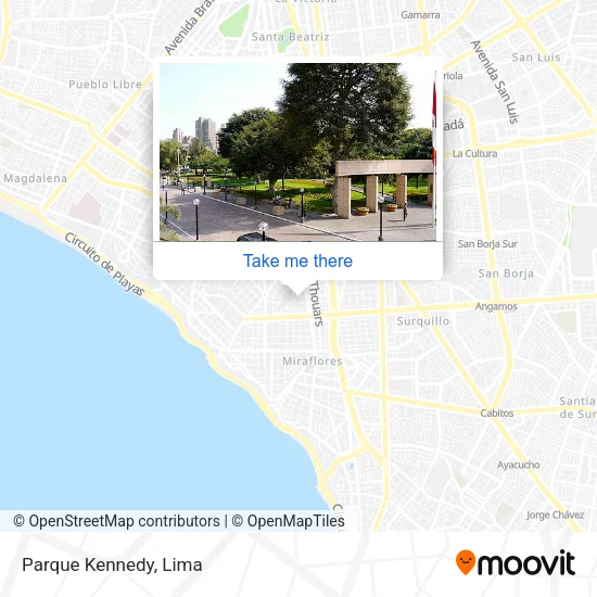 Mapa de Parque Kennedy
