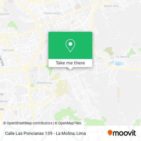 Calle Las Poncianas 139 - La Molina map