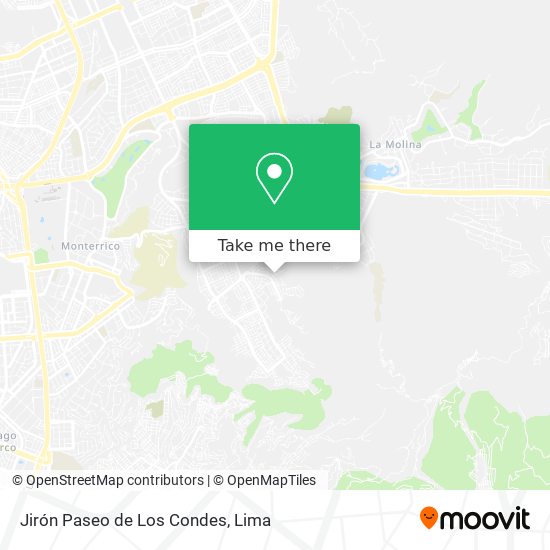 Mapa de Jirón Paseo de Los Condes