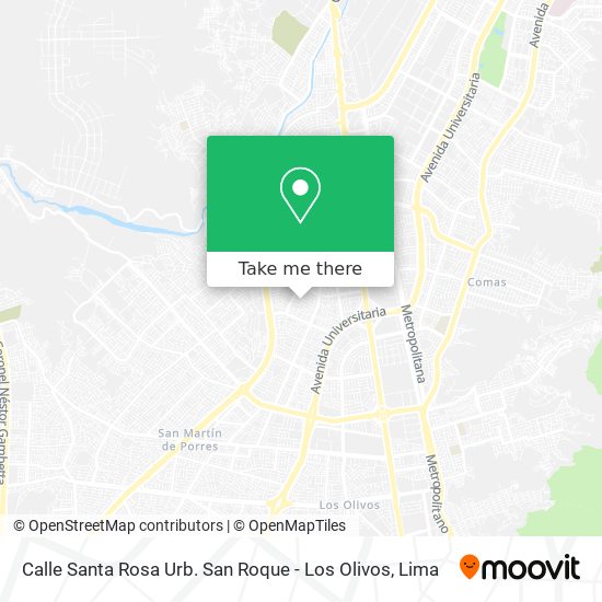 Calle Santa Rosa Urb. San Roque - Los Olivos map
