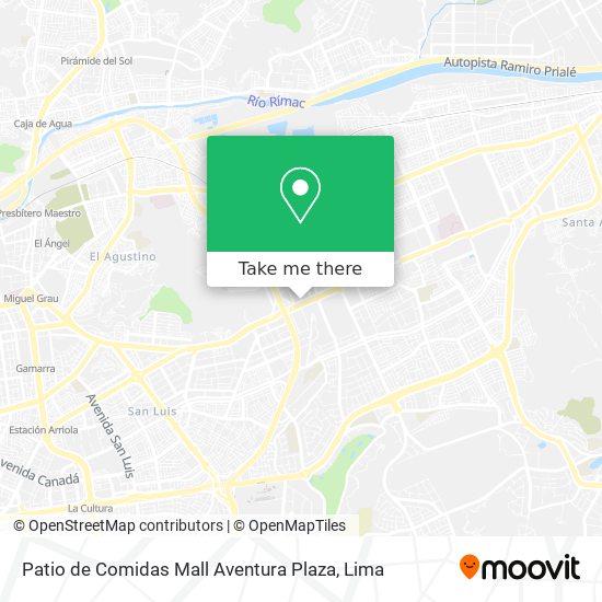 Patio de Comidas Mall Aventura Plaza map
