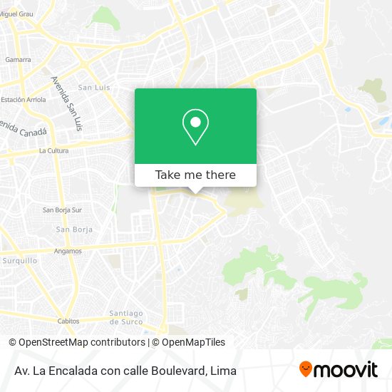 Av. La Encalada con calle Boulevard map