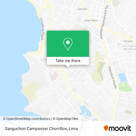 Mapa de Sanguchon Campesino Chorrillos