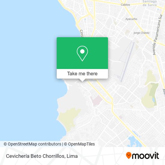 Cevichería Beto Chorrillos map