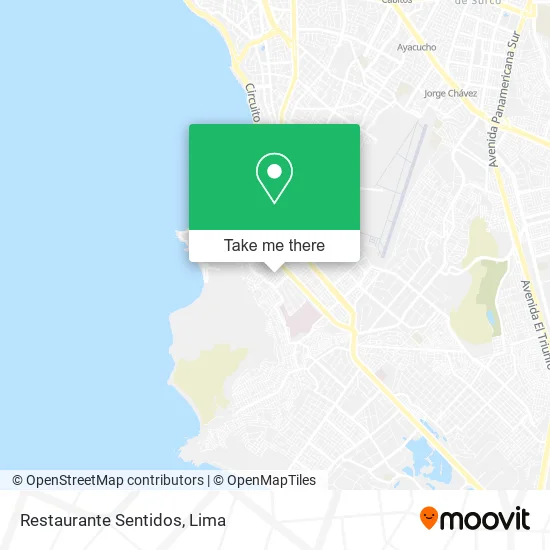 Restaurante Sentidos map