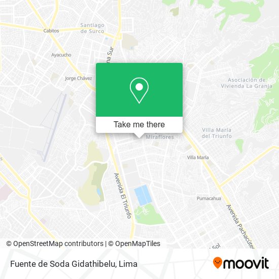 Fuente de Soda Gidathibelu map