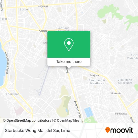 Starbucks Wong Mall del Sur map