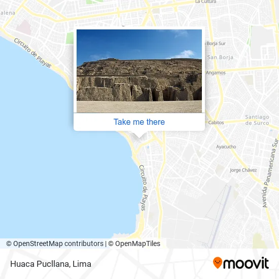 Mapa de Huaca Pucllana