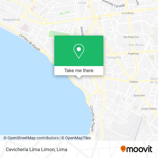 Cevicheria Lima Limon map