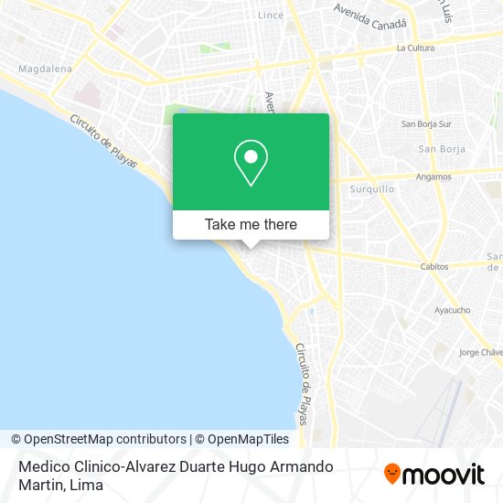 Medico Clinico-Alvarez Duarte Hugo Armando Martin map