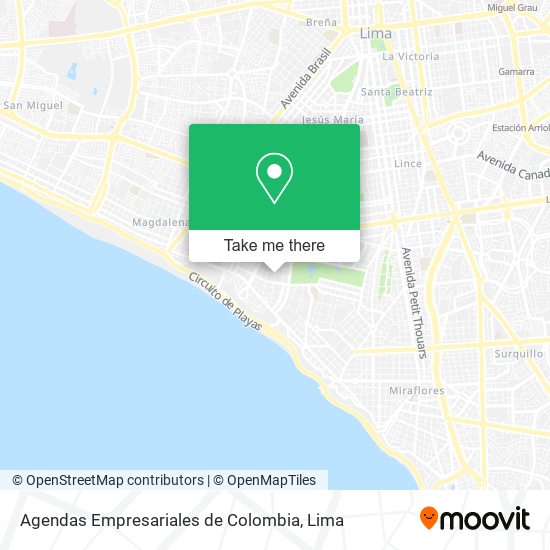 Agendas Empresariales de Colombia map
