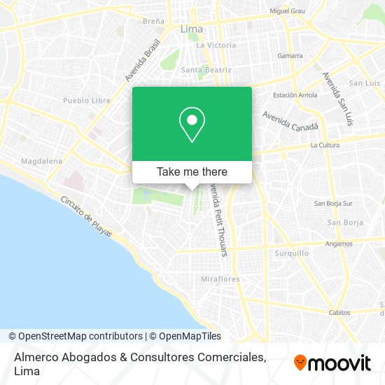 Mapa de Almerco Abogados & Consultores Comerciales