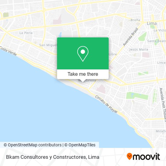 Bkam Consultores y Constructores map