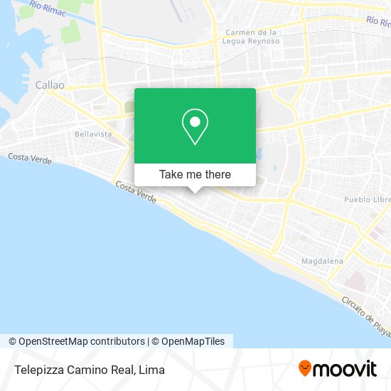 Mapa de Telepizza Camino Real