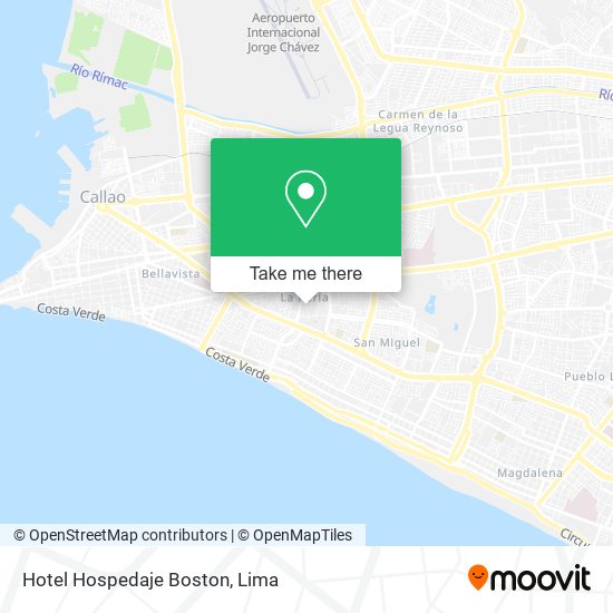 Hotel Hospedaje Boston map