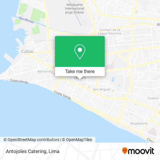 Antojoles Catering map