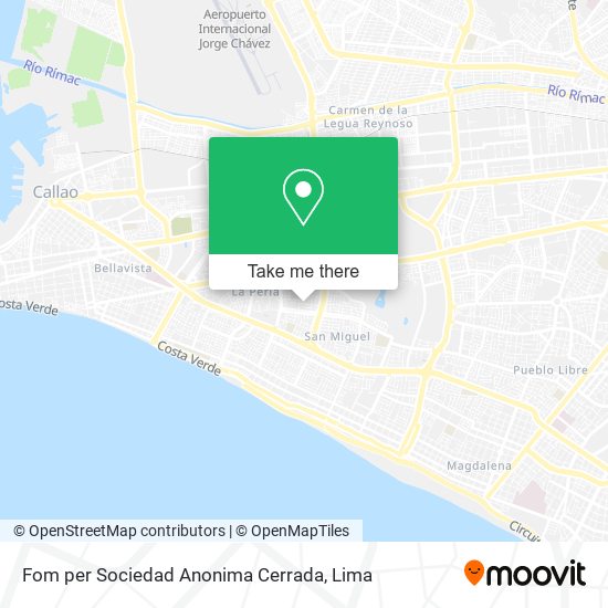 Fom per Sociedad Anonima Cerrada map