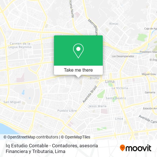 Iq Estudio Contable - Contadores, asesoría Financiera y Tributaria map