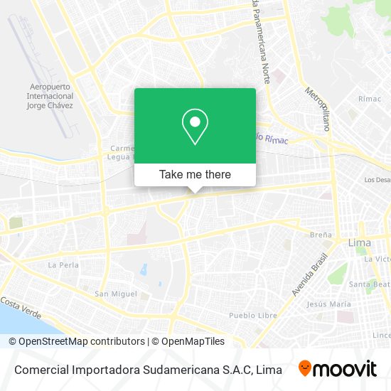 Comercial Importadora Sudamericana S.A.C map