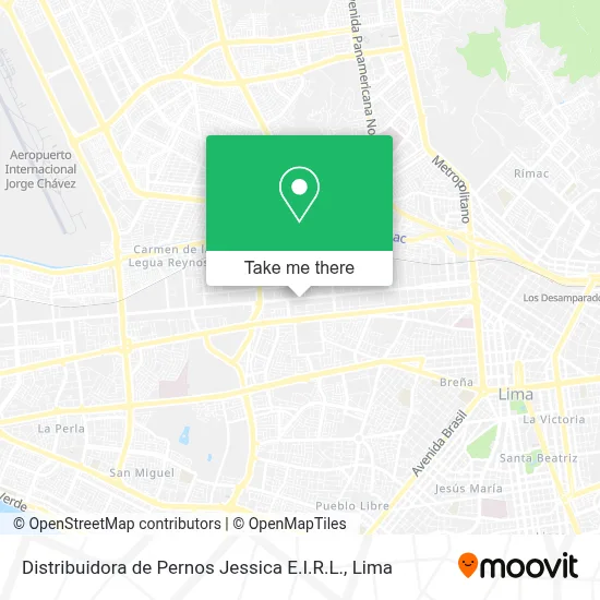 Distribuidora de Pernos Jessica E.I.R.L. map