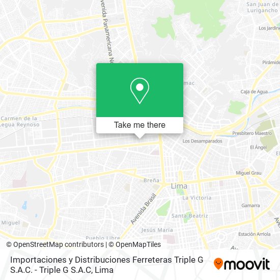 Importaciones y Distribuciones Ferreteras Triple G S.A.C. - Triple G S.A.C map