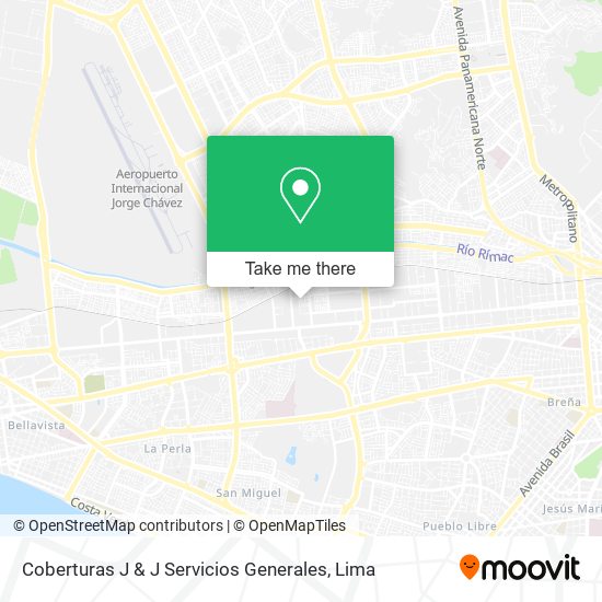 Coberturas J & J Servicios Generales map