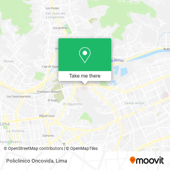 Mapa de Policlinico Oncovida