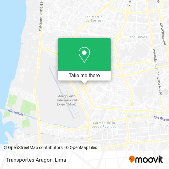 Transportes Aragon map