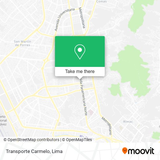 Transporte Carmelo map