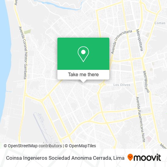 Coinsa Ingenieros Sociedad Anonima Cerrada map