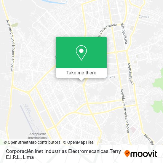 Mapa de Corporaciên Inet Industrias Electromecanicas Terry E.I.R.L.