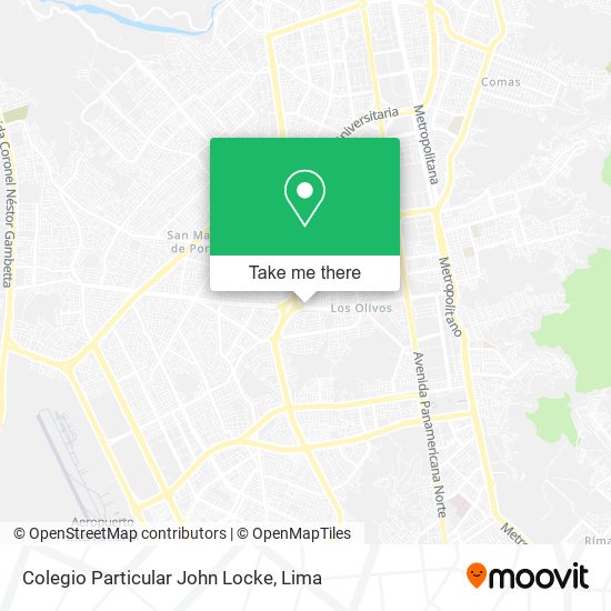 Mapa de Colegio Particular John Locke