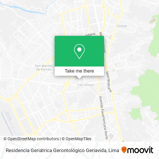 Residencia Geriátrica Gerontológico Geriavida map