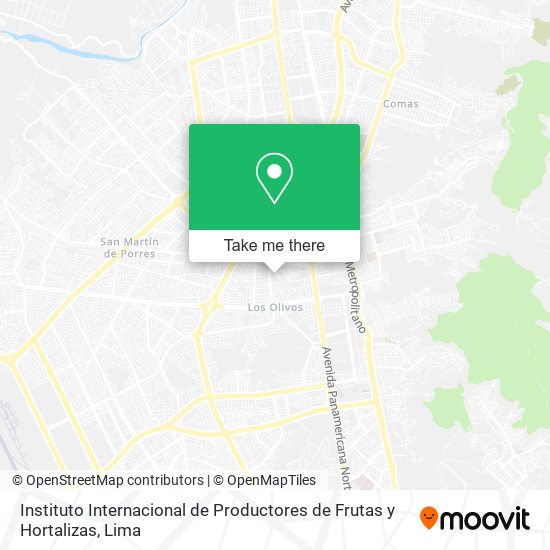 Instituto Internacional de Productores de Frutas y Hortalizas map