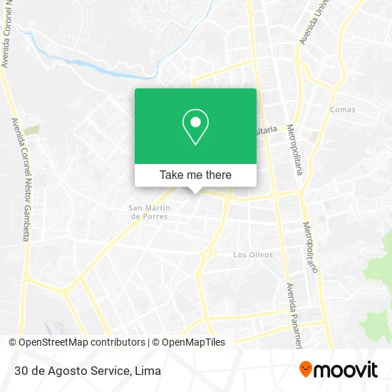 30 de Agosto Service map