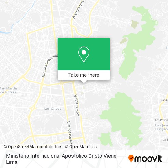 Ministerio Internacional Apostolico Cristo Viene map