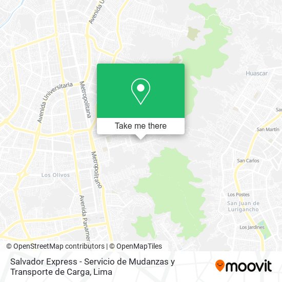 Salvador Express - Servicio de Mudanzas y Transporte de Carga map