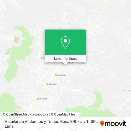 Mapa de Alquiler de Andamios y Toldos Roca SRL - a y Tr SRL