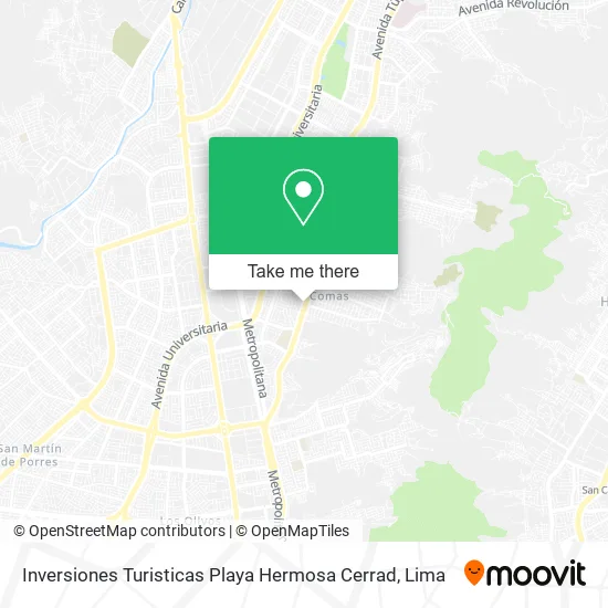 Inversiones Turisticas Playa Hermosa Cerrad map