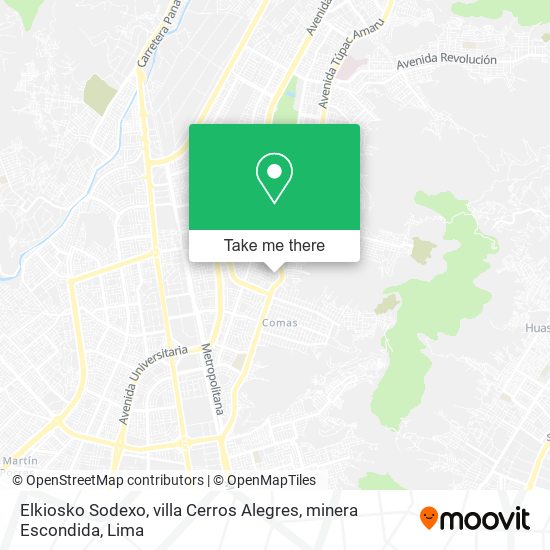 Elkiosko Sodexo, villa Cerros Alegres, minera Escondida map