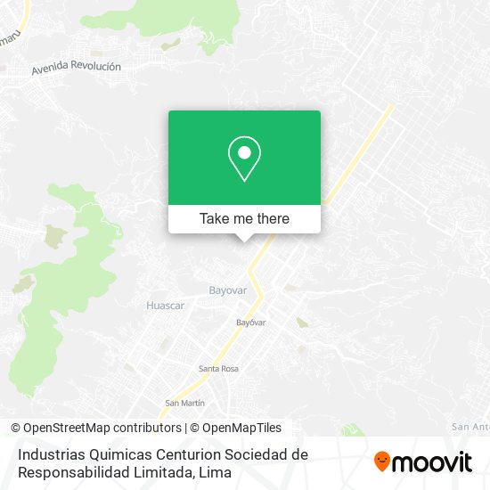 Industrias Quimicas Centurion Sociedad de Responsabilidad Limitada map